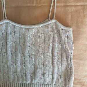 Brandy Melville Blue Cardigan Tank